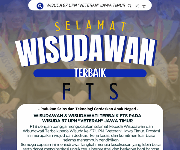SELAMAT WISUDAWAN TERBAIK FTS